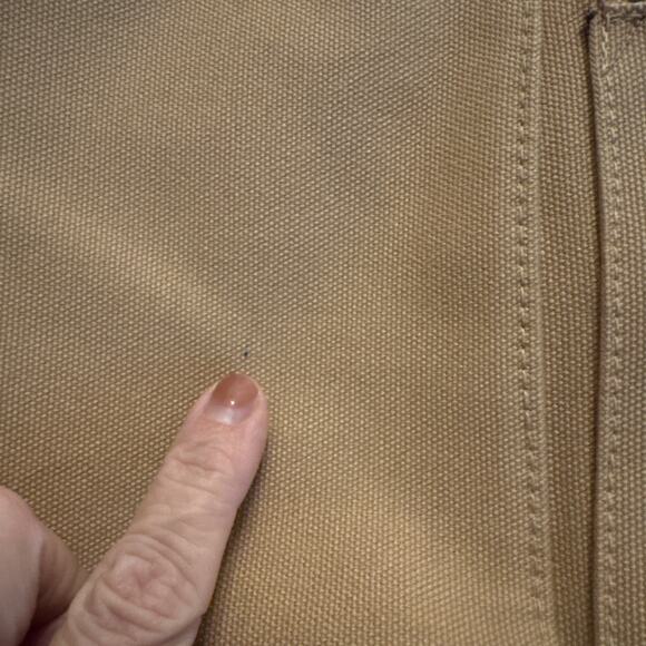 Fossil Canvas Messenger Bag Leather Accents Crossbody Khaki Multi Pockets *READ* - Picture 12 of 13